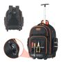 Tool backpack with wheels, 45 pockets, 50 kg load capacity