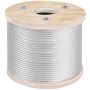 304 Stainless Steel Cable 3/16", 7x19 Wire Rope, 250 Feet