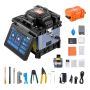 Fiber optic splicing device with 6 motors and 5" screen, 7800 mah battery, SM mm DS NZDS