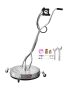 Pressure washer 24", 4000 PSI, stainless steel, 4 wheels, 2 spray nozzles