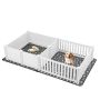 PVC whelping box for dogs, 93 x 48 cm, with door, milky color