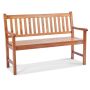 Wooden outdoor bench 50 inches with backrest and armrests