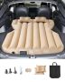 Inflatable car mattress Tesla Model Y with pump, 2 pillows, beige