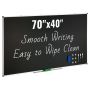 Black large chalkboard 70x40 inches with aluminum frame