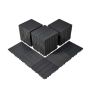 Interlocking dark gray plastic patio tiles, 54 pcs., 12"x12"