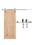 Sliding Barn Door Hardware Kit, 6ft, Silver Color, 330lbs Load Capacity