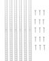 Steel Adjustable Shelf Brackets, 36.3 inches, 6 pcs., for Wall Systems