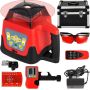 Red rotary laser level with receiver and remote control