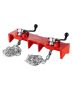 Pipe welding clamps, 1/2-8 inch, cast iron, with chains and crank handles