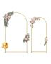 Wedding Arch Backdrop Stand, 7.2 and 6 Feet, Metal Gold Set