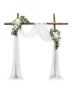 Artificial Wedding Arch Flower Set with Curtains (3 pcs.)