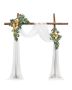 Artificial Yellow Wedding Arch Flower Set with Curtains (3 pcs.)