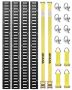 E-Rail Mounting Kit, 18-Piece, 5-Foot, Cargo Motorcycle, 2000 lbs