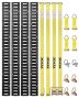 E-rail mounting kit, 18 pieces, 152.4 cm, steel