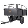 Heavy duty steel four wheel dump trailer, 340 kg, 0.43 m³