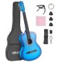 Classical Blue Wooden Guitar 960mm Beginner Kit