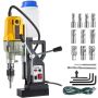 Portable magnetic electric drill, 1100 W, 4 cm drilling diameter, 12 bits