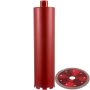 Dimanta mitrās un sausās urbšanas serdeņa urbis betonam, 4 collas (101 mm), 5/8 collas-11 vītne