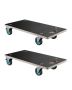 Furniture moving cart, 551 lbs, 4 TPR wheels, black, 2 pcs.