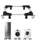 Mobile washing machine and refrigerator stand, adjustable from 27.5 to 35.4 inches.