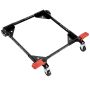 Mobile universal base with wheels, 12-36 inches, 500 lb load capacity
