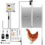 Automatic chicken coop door with timer, light and infrared sensors, 12 V 66 W, with 2 remote controls