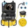 Sewer inspection camera, 30 m, 9" HD screen, IP68, 12 LEDs, 36x zoom
