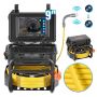 Self-leveling sewer camera with 512 Hz transmitter, 230 feet, 9" display, LED lighting and 32 GB storage