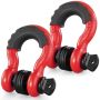 2 pcs. 19 mm D-ring clamps with 22.2 mm screw pin, 28.5 t breaking strength