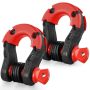 2 pcs 19mm D-ring clamps with 22.2mm screw pin, 30t breaking strength