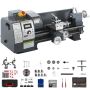 Mini metal lathe 750 W, 8x16 inches, MT3 spindle, adjustable speed