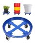 Drum Cart, 55 Gallon, 2000 lbs, Blue, with Wheels