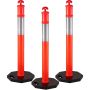 Traffic barrier posts, 44 cm orange PE, set of 3