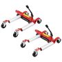 Hydraulic car trolley with 360° wheels, 1500 lbs, 2-piece set
