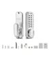 Mechanical keyless stainless steel door lock, 14 keys, single-sided, waterproof