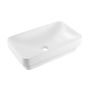 Recessed rectangular bathroom sink, 490x305 mm, white, ceramic