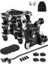 Furniture trolley, load capacity 1200 kg, carbon steel, 5 wheels 360°