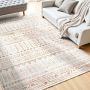 Large washable rug 6x9 feet, non-slip, tear-resistant, beige