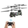 RC militārs tālvadības helikopters, 3,5 kanāli, LED