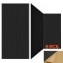 5 black acoustic soundproof foam panels, 47.2x23.6x0.4 inches.