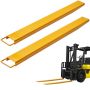 Forklift carbon steel fork extensions, 60x4.5 cm, yellow, 1 pair