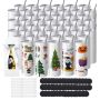 50 pcs. straight sublimation 20 oz double stainless steel tumblers with straw and lid