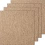 Reusable square carpet tiles 20x20", dark brown, padded (16 pcs.)