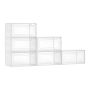 Stackable transparent shoe storage boxes, 6 pcs., plastic, up to size 13
