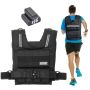 Adjustable 35 lb weight vest with iron dumbbells and shoulder pads