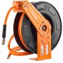 Retractable air hose reel 3/8" x 65 ft, automatic, 300 PSI, ceiling/wall mount