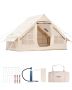 Inflatable camp tent for 3-5 people, 4 seasons, 2 doors, 2 windows, 300D oxford