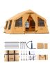 Inflatable camping tent for 8-12 people, 4 seasons, with hand pump