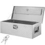 Aluminum tool box for truck, 76x33x24 cm, silver