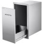 Outdoor Kitchen Stainless Steel Trash Can, 55 Pound Capacity